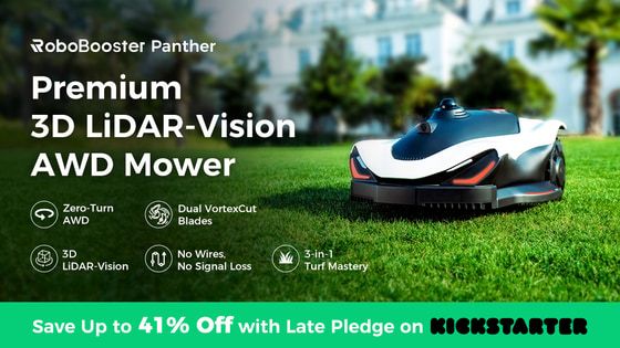 RoboBooster Panther: World First 4-in-1 Lawn Care Robot