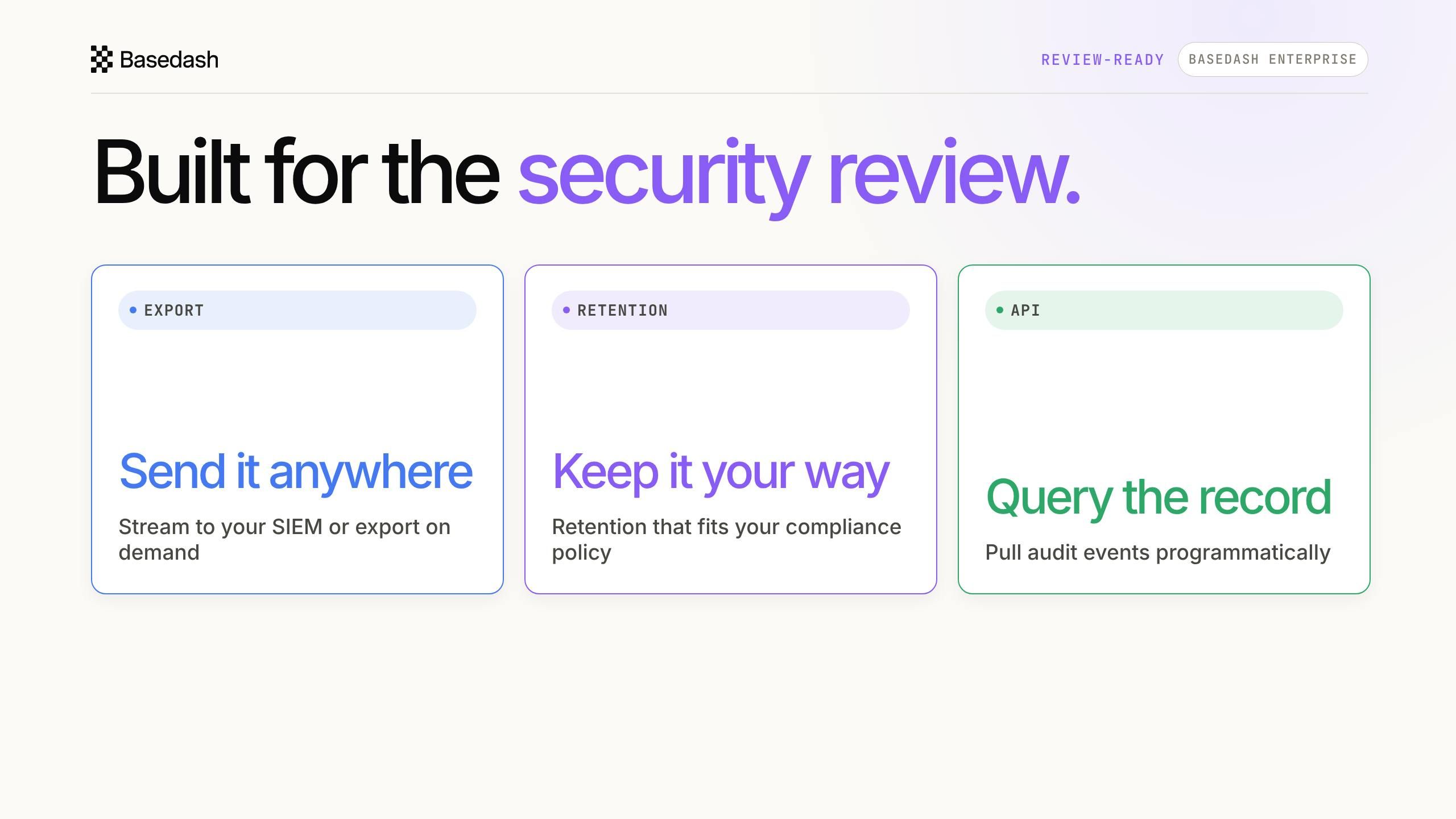 Basedash Audit Logs screenshot 4